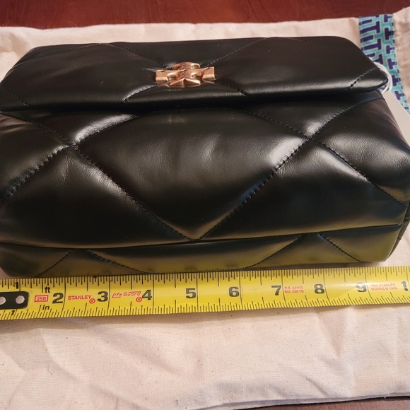 Tory Burch *NEW WITH TAGS* Black KIRA Quilted Leather Bag, Gold Accents, CURRENT - Picture 9 of 12